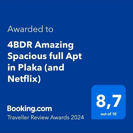 4Bdr Amazing Spacious Full Apt In Plaka Atenas Exterior foto